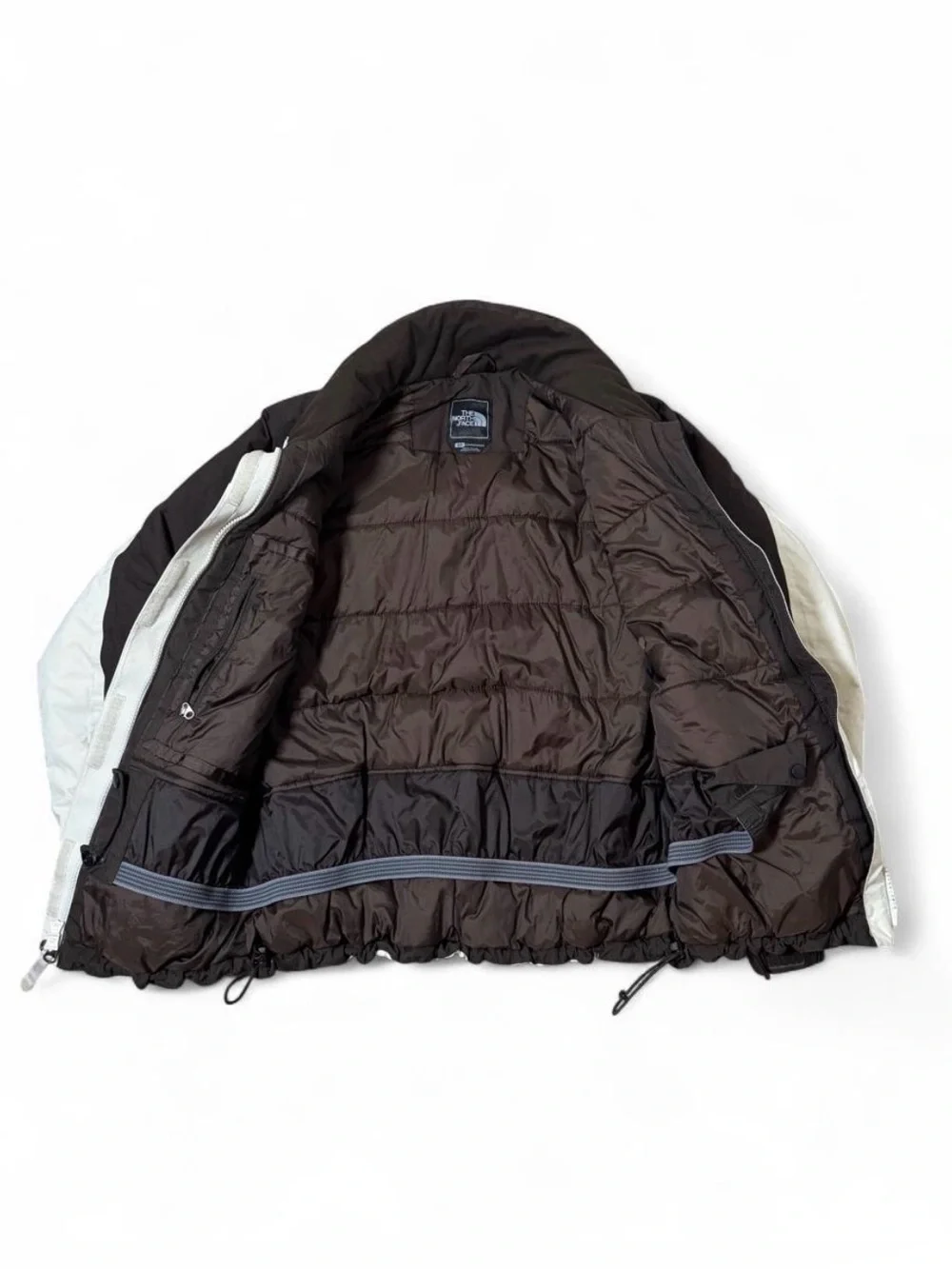 North Face HyVent technical winter ski shell jacket in a Brown and Ivory Size S